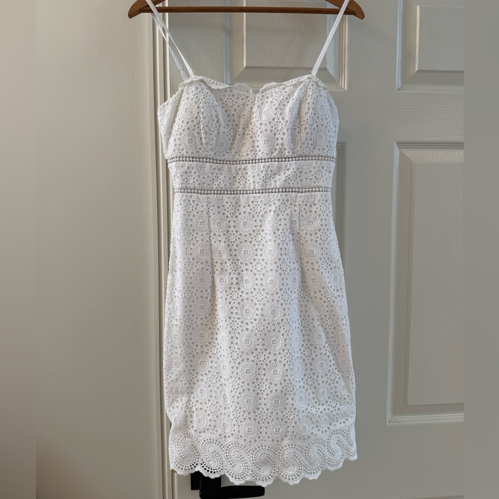Lilly Pulitzer White Lace Midi Dress